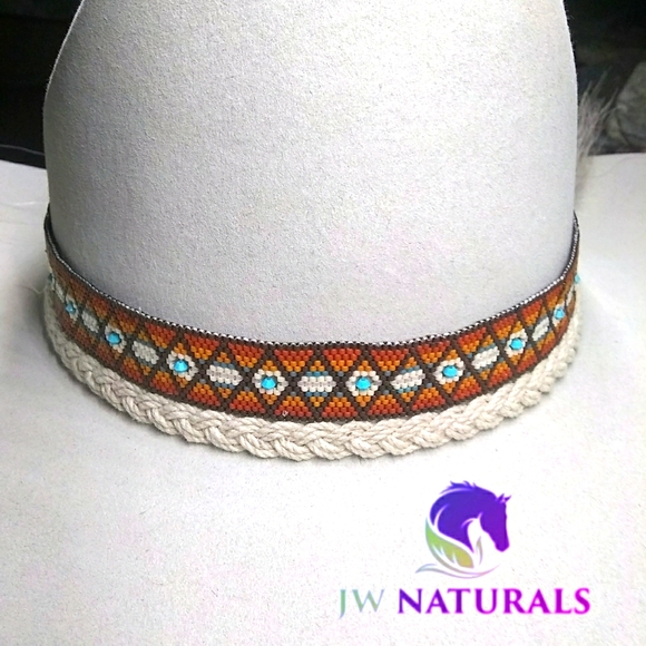 Cowboy Western Beaded Hatband Rodeo Style Handmade